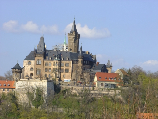 Min-Geo Der Blick vom Hotel auf das Schloß Wernigerode